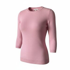 Talbots Petites Pink Cashmere Crewneck Sweater – P Small